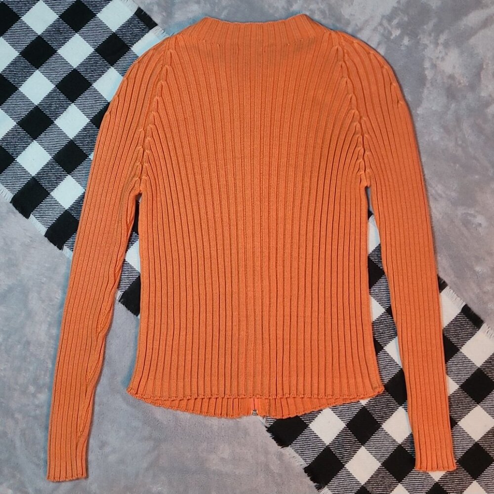 L | Lloyd's | Ribbed Knit Zip-Up Sweater - Picture 3 of 5